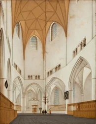 Innenraum des Chors der St. Bavo Kirche in Haarlem, 1660